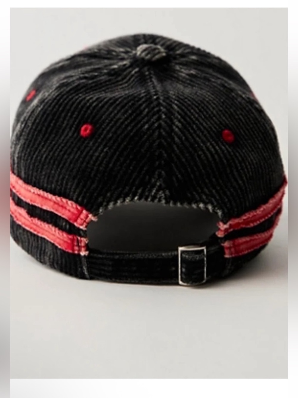 Free People Hollie Varsity Baseball Cap NWT 🌷 in Black Corduroy